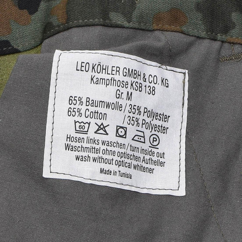 Leo Kohler Kbs Flecktarn Camo tactische broek Versterkte broek Troops Combat