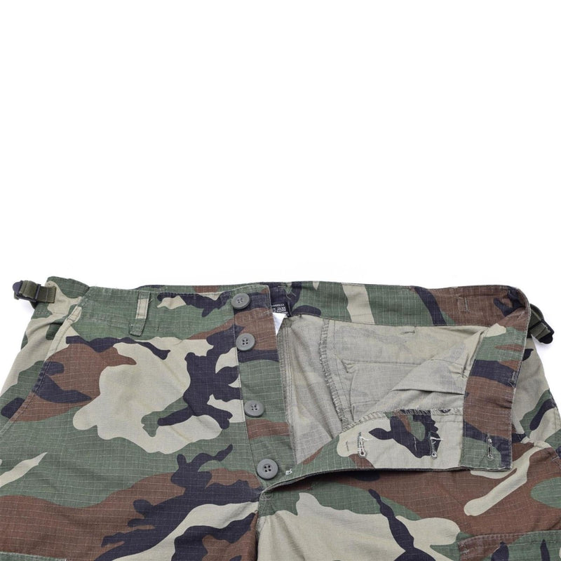 Mil-Tec Brand U.S. Army Style Vooruitgevoerd Woodland Camo Lichtgewicht Ripstop-shorts