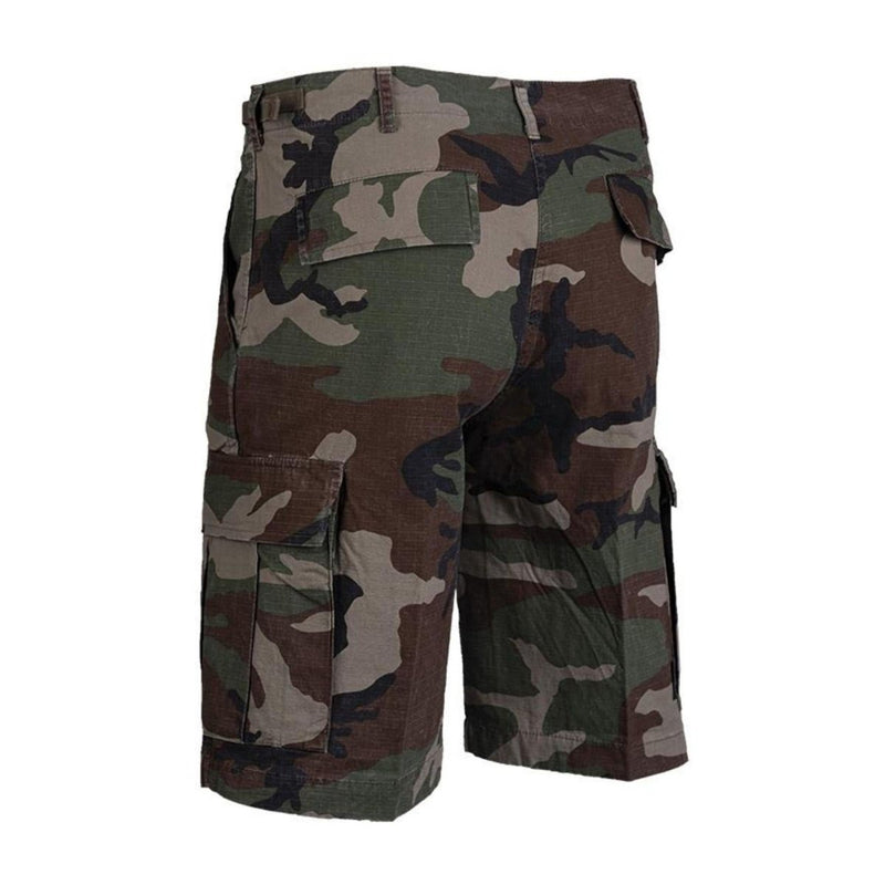 Mil-Tec Brand U.S. Army Style Vooruitgevoerd Woodland Camo Lichtgewicht Ripstop-shorts