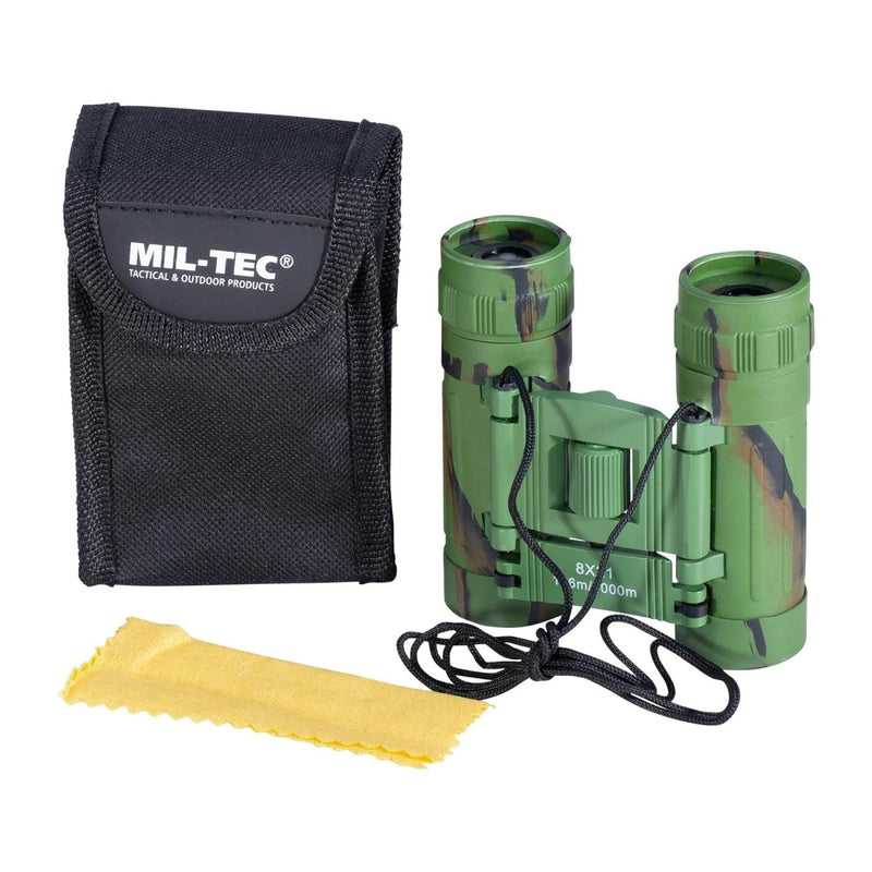 MIL-TEC Collapsible Binocular 8x21 Visual Field 126m Nylon Bag Included Camo