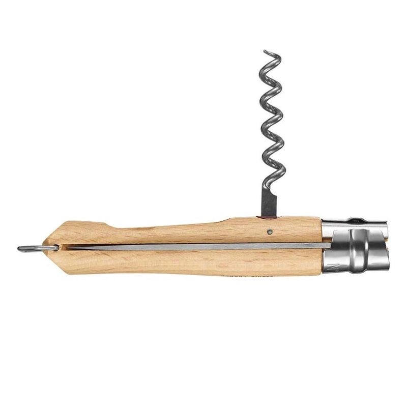 Opinel N ° 10 Corkscrew Pocket Knife Bottle opener roestvrijstalen mes