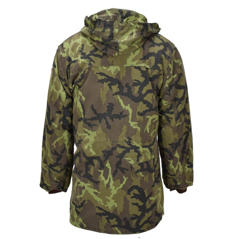 Originele Tsjechische militaire parka -stijl jas Linning Faux Fur M95 Camouflage