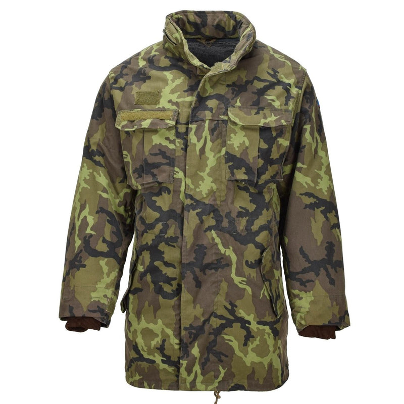 Originele Tsjechische militaire parka -stijl jas Linning Faux Fur M95 Camouflage