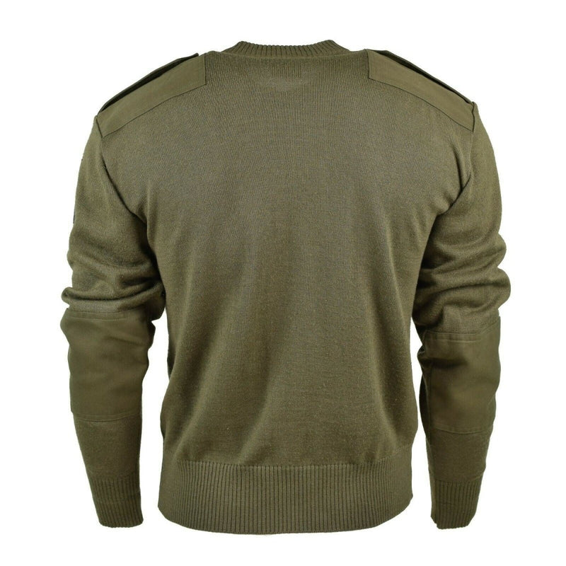 Originele Oostenrijkse leger pullover jumper commando olijf od wollen trui