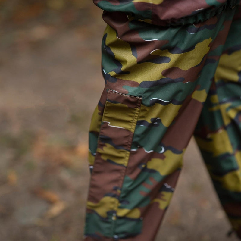 Originele Belgische militaire waterdichte broek Jigsaw Camo Seyntex regenbroek