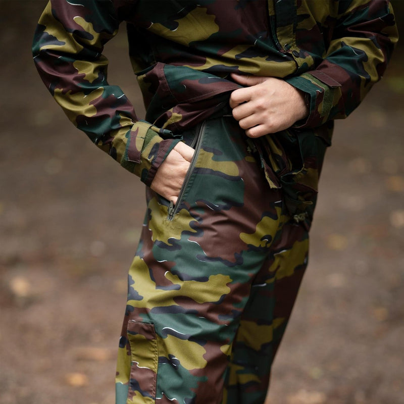 Originele Belgische militaire waterdichte broek Jigsaw Camo Seyntex regenbroek