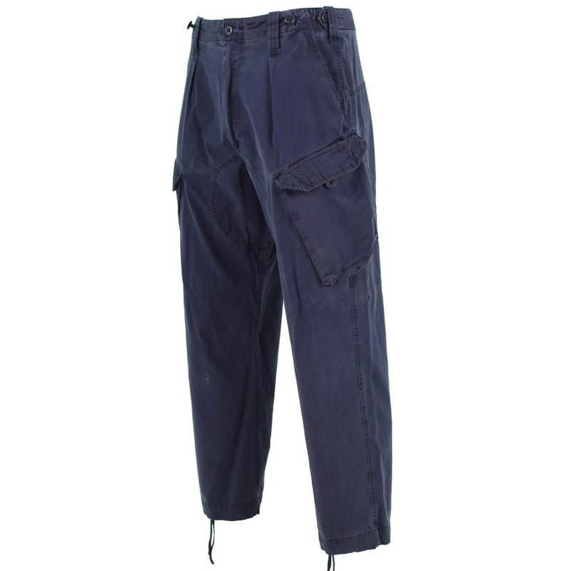 Originele Britse militaire vrachtbroek Royal Navy werkbroek Blauwe kleur