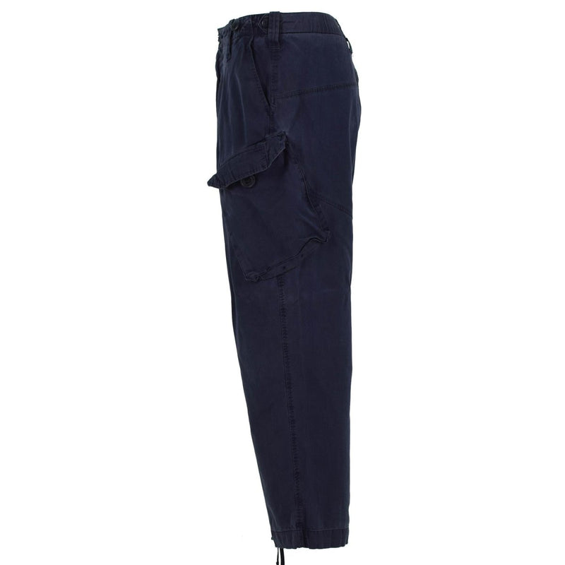 Originele Britse militaire vrachtbroek Royal Navy werkbroek Blauwe kleur