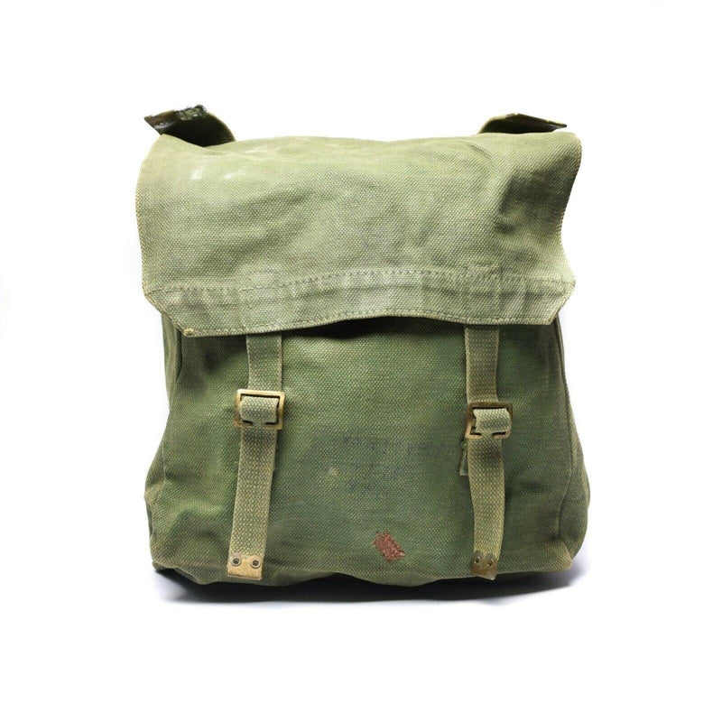 Originele Britse militaire M37 Haversack canvas tas grote zijtas olijf