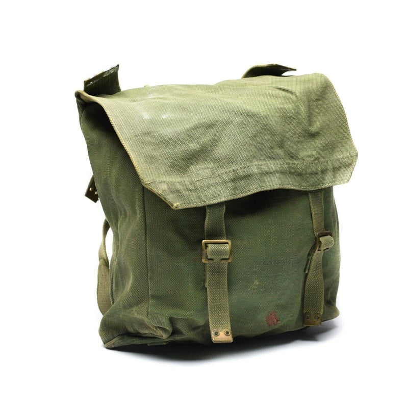 Originele Britse militaire M37 Haversack canvas tas grote zijtas olijf