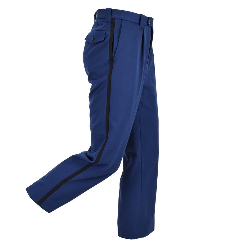 Originele Nederlandse militaire formele broek mannen zip vlieg slash zakken vast blauw