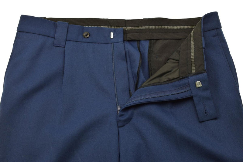 Originele Nederlandse militaire formele broek mannen zip vlieg slash zakken vast blauw