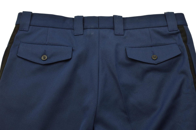 Originele Nederlandse militaire formele broek mannen zip vlieg slash zakken vast blauw