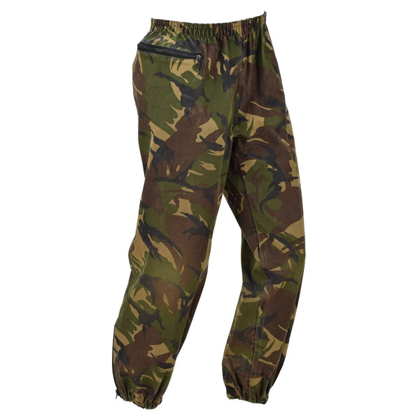 Originele Nederlandse militaire waterdichte broek Elastische taille DPM Woodland Camo