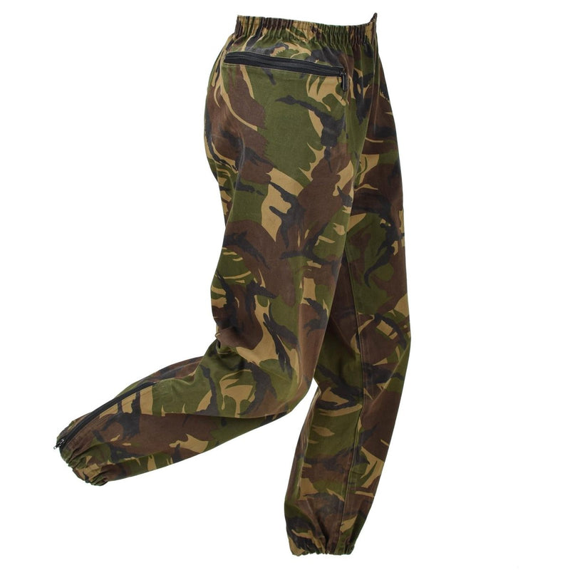 Originele Nederlandse militaire waterdichte broek Elastische taille DPM Woodland Camo