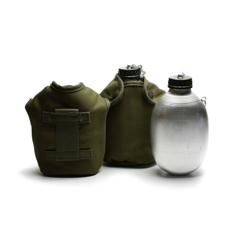 Original French Army Drinking Flask Water Bottle Canteen pot cotton pouch 1200ml aluminum material