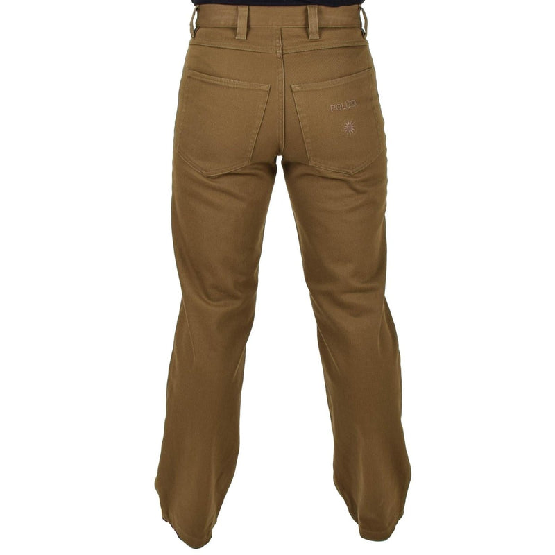 Originele Duitse leger kaki jeans broek Polizei uniform werkkleding broek nieuw