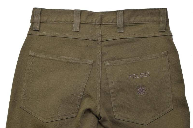 Originele Duitse leger kaki jeans broek Polizei uniform werkkleding broek nieuw