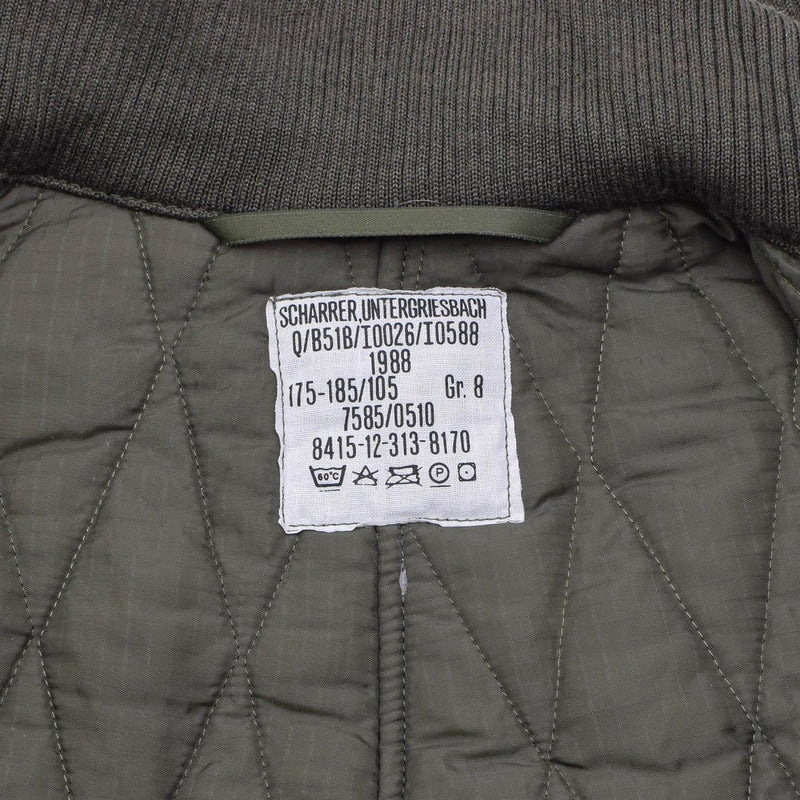 Oorspronkelijke Duitse militaire coverall voering Leger Issue Winter geïsoleerd pak Olive