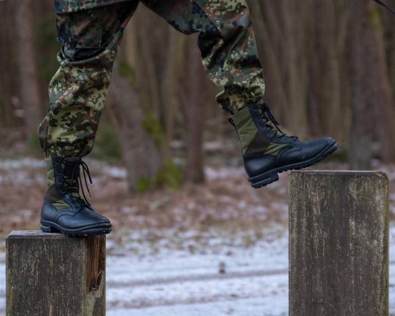 Original Duitsland Army Tropical Boots Baltes Black/Od Green Military Surplus Nieuw