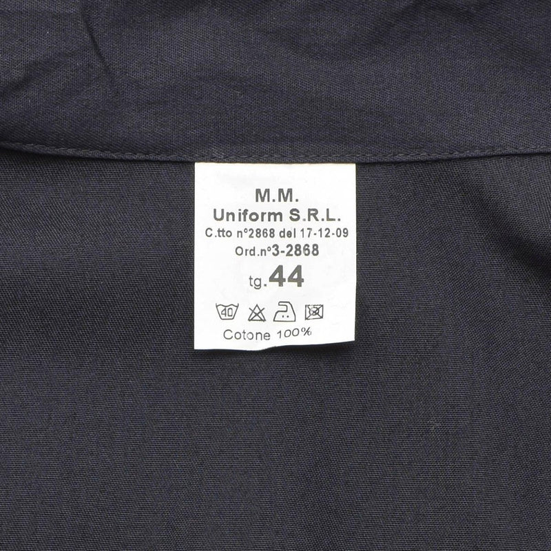 Originele Italiaanse militaire klassieke mariene shirts blauw lichtgewicht ademend nieuw