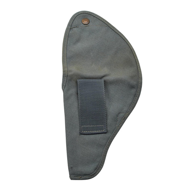 Originele Italiaanse militaire pistool holster snapknop duurzaam canvas grijs