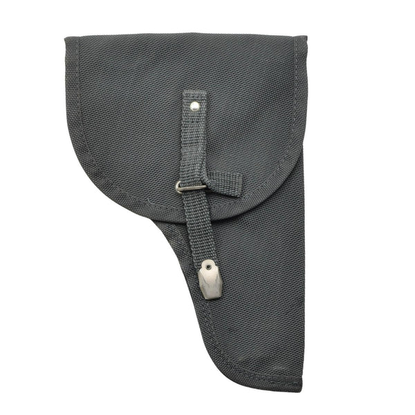 Originele Italiaanse militaire pistool holster doorn buckle sluiting polycotton grijs