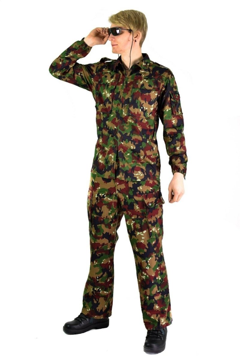 Originele Zwitserse legerbroeken M83 Combat Alpenflage Camo Field -broek Nieuw