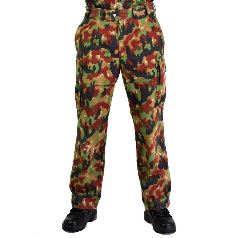 Originele Zwitserse legerbroeken M83 Combat Alpenflage Camo Field -broek Nieuw