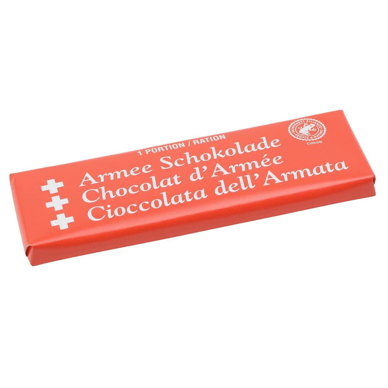 Originele Zwitserse militaire chocoladebar lange houdbaarheid noodrantsoenen