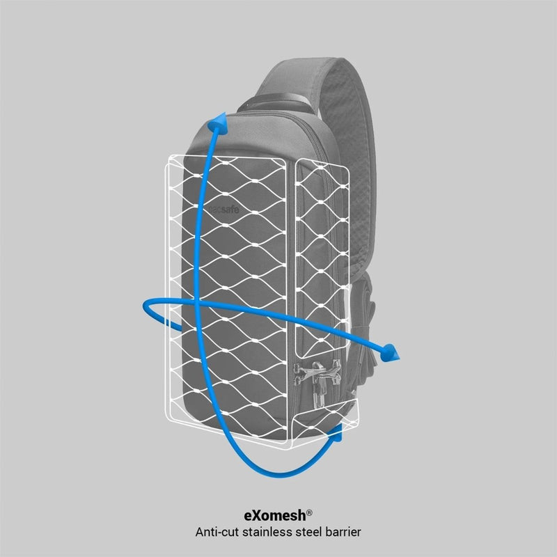 Pacsafe v Tech schoudertas 10l Water afstotende rfidsafe anti diefstal Sling Pack