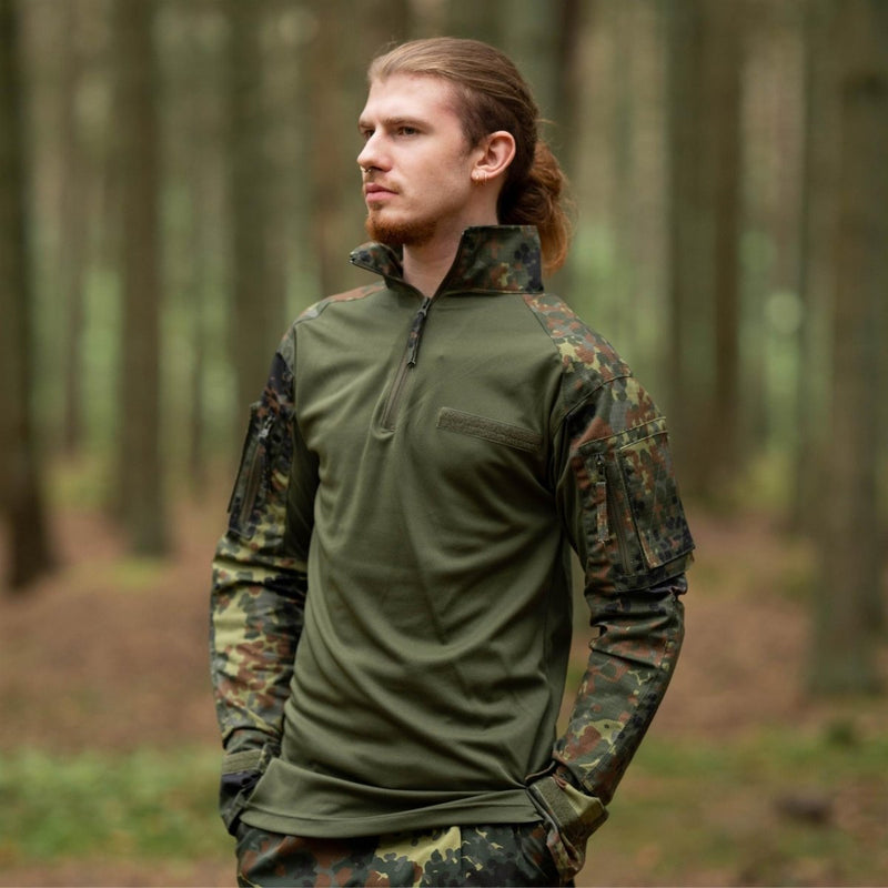 Tacgear Brand Duitse legerstijl shirts gevechten troepen ondergoed flecktarn camo