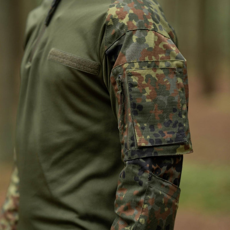 Tacgear Brand Duitse legerstijl shirts gevechten troepen ondergoed flecktarn camo