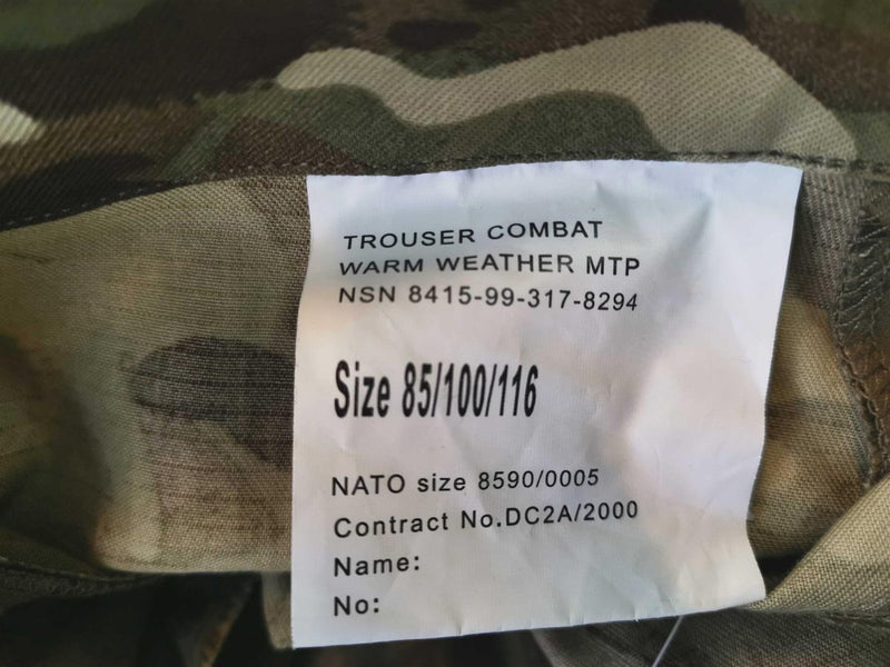 Genuine British Army Pants Military Combat MTP Cargo Temperate Trousers