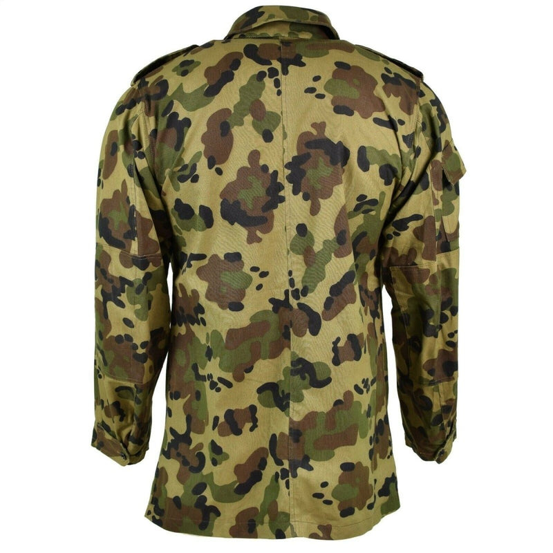 Field Romanian army field jacket BDU M93 camo leaf military combat reinforced elbows unlined midweight shirts