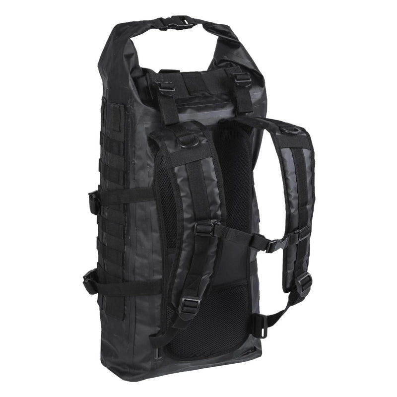 MIL-TEC SEALS DRY-BAG tactical backpack roll-up rucksack waterproof 35L black Waterproof backpack made of robust PVC material