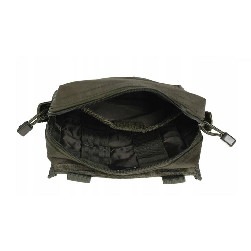 MIL-TEC tactical belt pouch molle attachment zipper closure utility bag olive