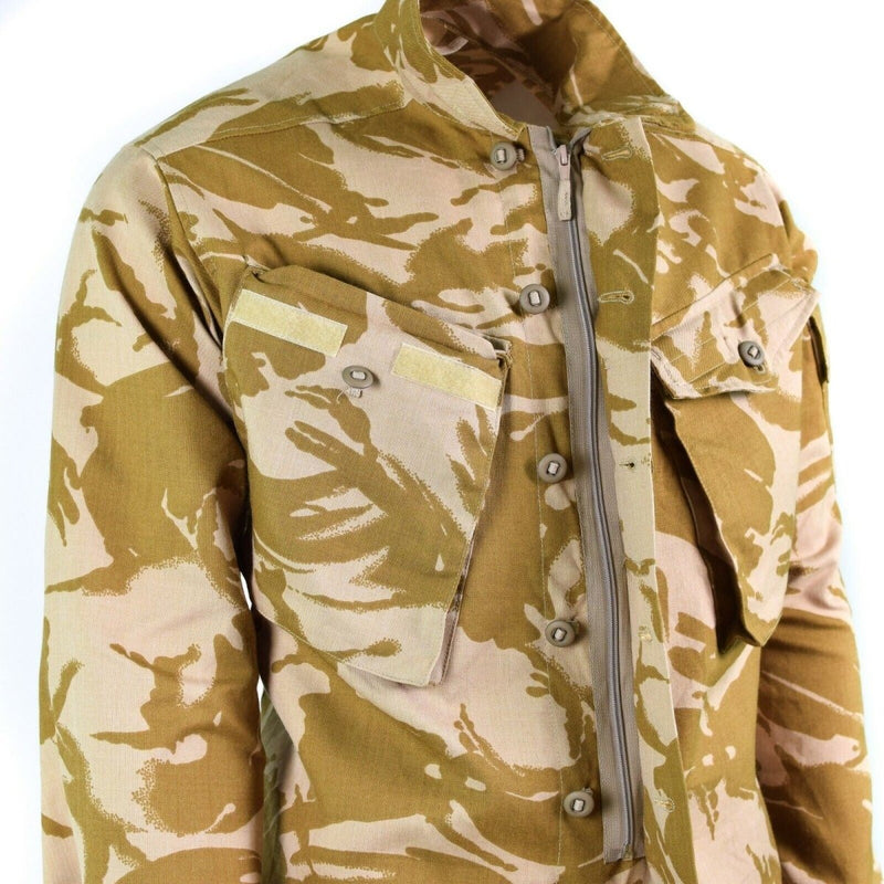 Original British army military combat desert camo jacket fire resistant chest and pen pockets