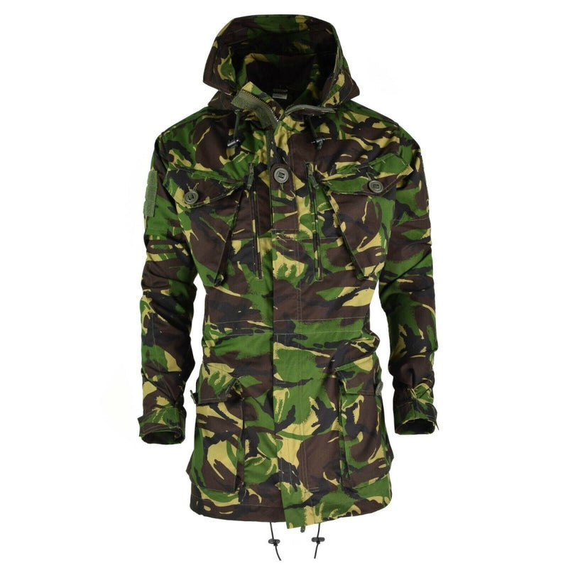 Original British army military combat DPM camo field jacket parka smock windproof hood adjustable waist cuffs and bottoms