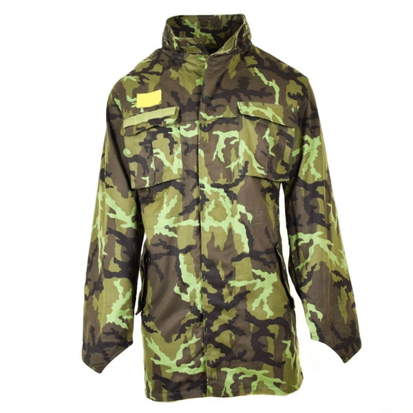 Original Czech army military combat CZ 95 camo field jacket parka chest side and back pockets