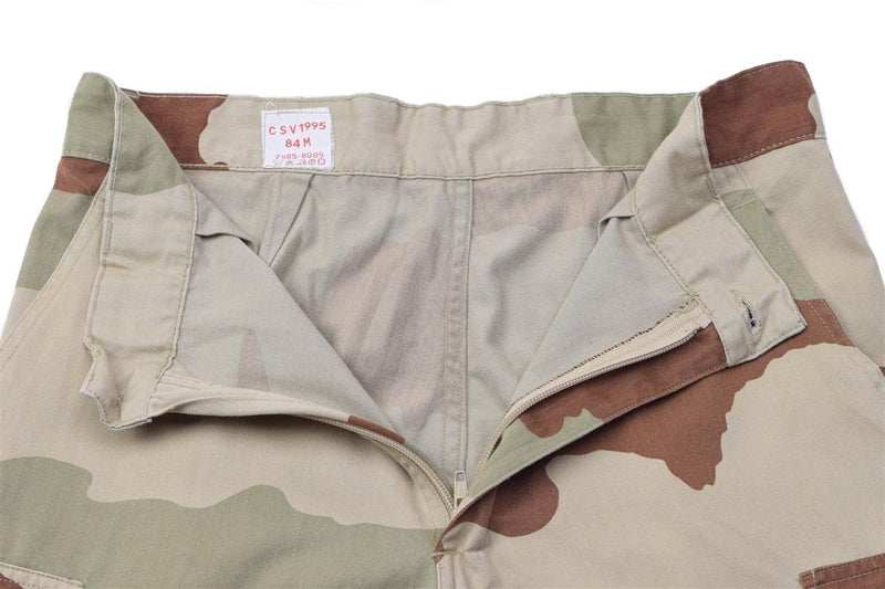 Original French Military pants F2 desert camo pants reinforced army BDU vintage trousers zipper closure