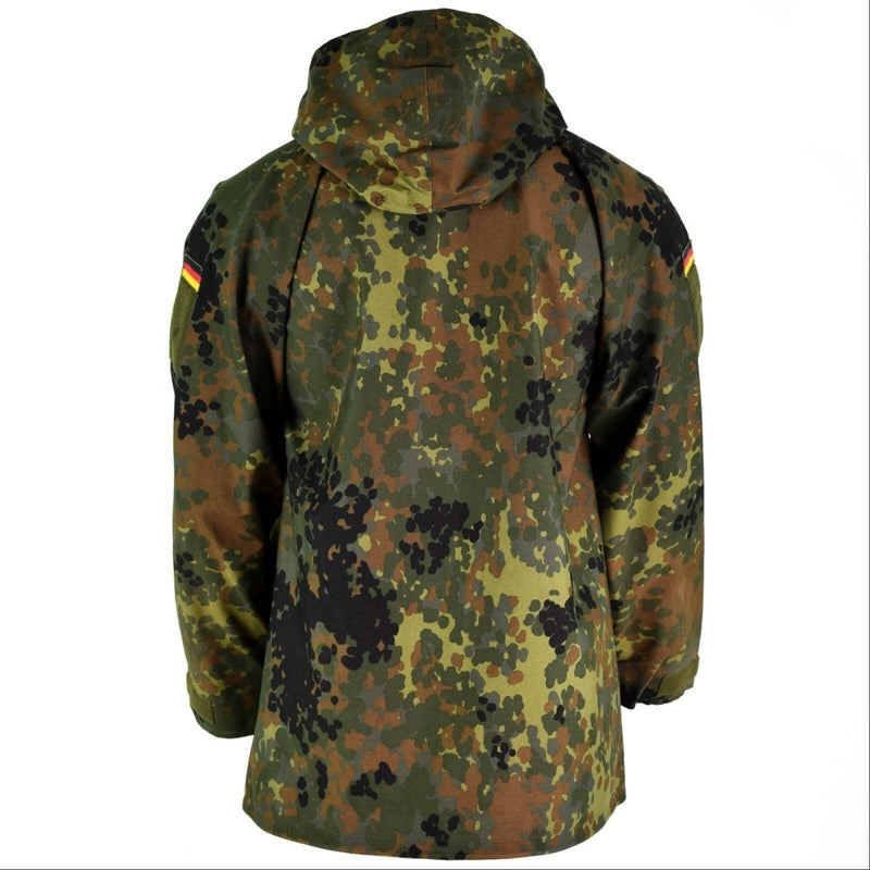 Original German army field Jacket Gore-Tex Flecktarn waterproof rain parka