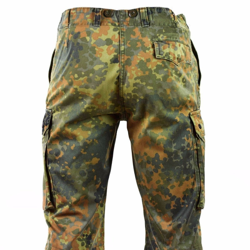 German army shorts combat field flecktarn camouflage bermuda pocket closures