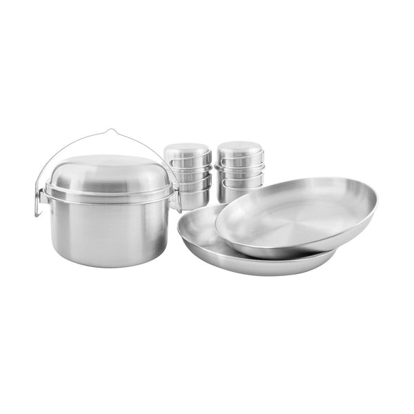 Tatonka Picnic Set II 8pcs compact camping cookware hiking cooking kit pan bowl 1600ml easy to clean measuring scale